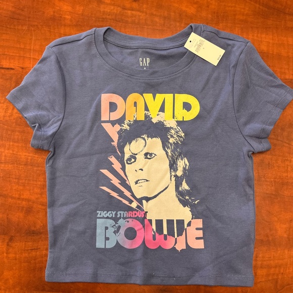 Bowie Long Sleeve Cropped Graphic
